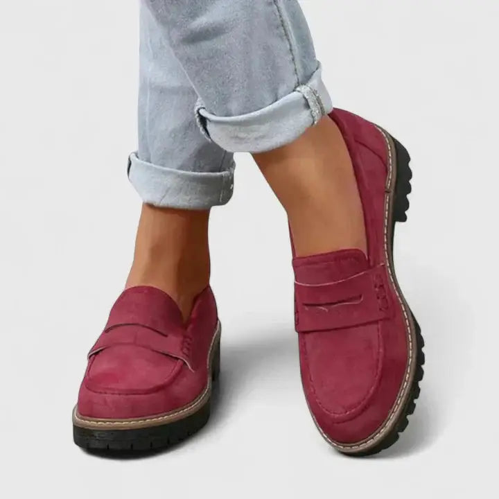 Women's Ergonomic Leather Loafers | Comfortable Classic SlipOn Shoes ...