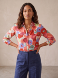 Natalia | Women’s Floral Button-Down Blouse With Long Sleeves