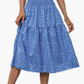 Women's Floral Print Maxi Skirt | Flowing Ruffled Design for Summer