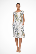 Women's Lightweight Cotton Summer Dress | Flowy Relaxed Fit Botanical Print