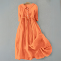 Women's Lightweight Cotton Summer Dress | Relaxed Fit Minimalist Maxi Style