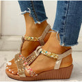 Women's Lightweight Elastic Strap Wedge Sandals | Stylish Comfortable Summer Footwear