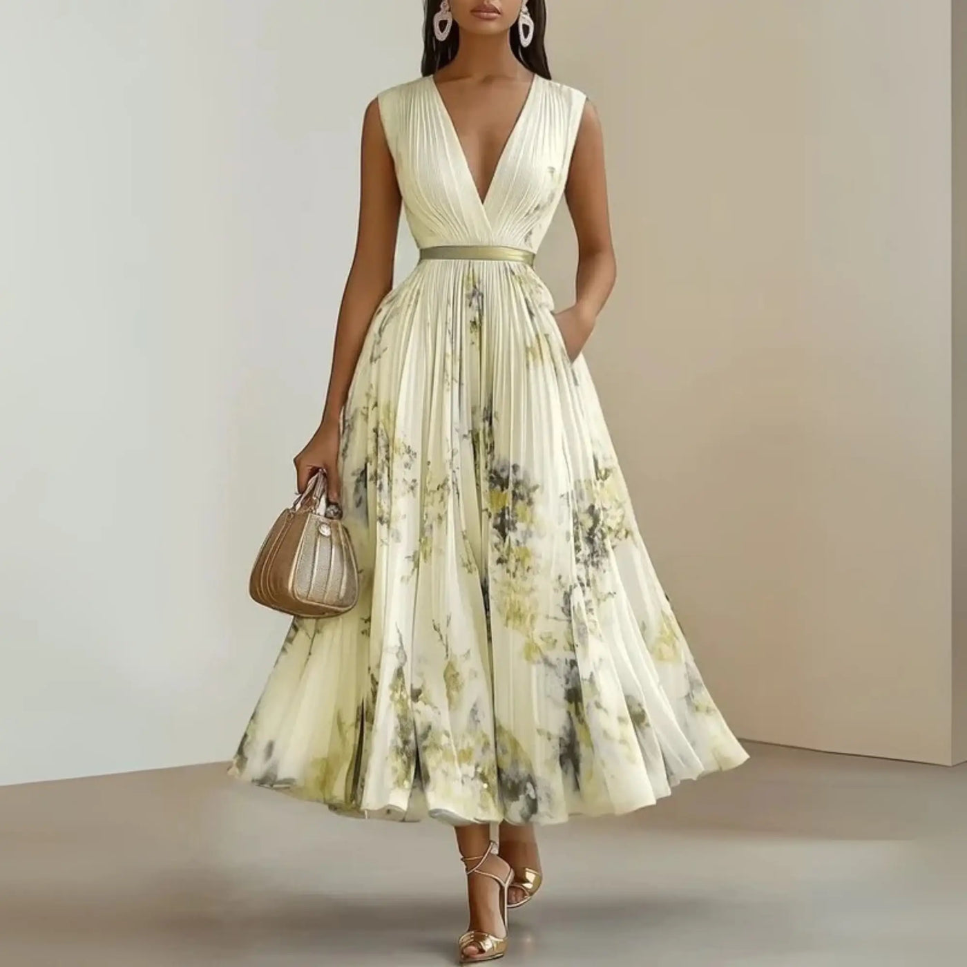 breezy maxi dress Women's Lightweight Viscose | Flowy Summer Style The lined construction ensures Kate-2024/11/4 Size:XL/17-34/35 The prettiest holiday dress!