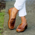 Women's Premium Leather Loafers | Comfortable Slip-On Orthopedic Shoes