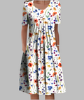 Women's Soft Midi Dress | Elegant Flowy Summer Dress