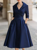 Women's Soft Satin Midi Dress | Graceful Fluid Fit