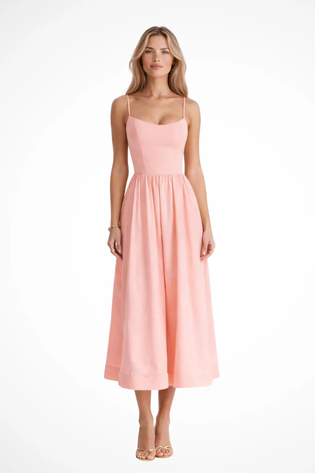 Women's Structured Midi Dress | A-Line Wedding Guest Attire
