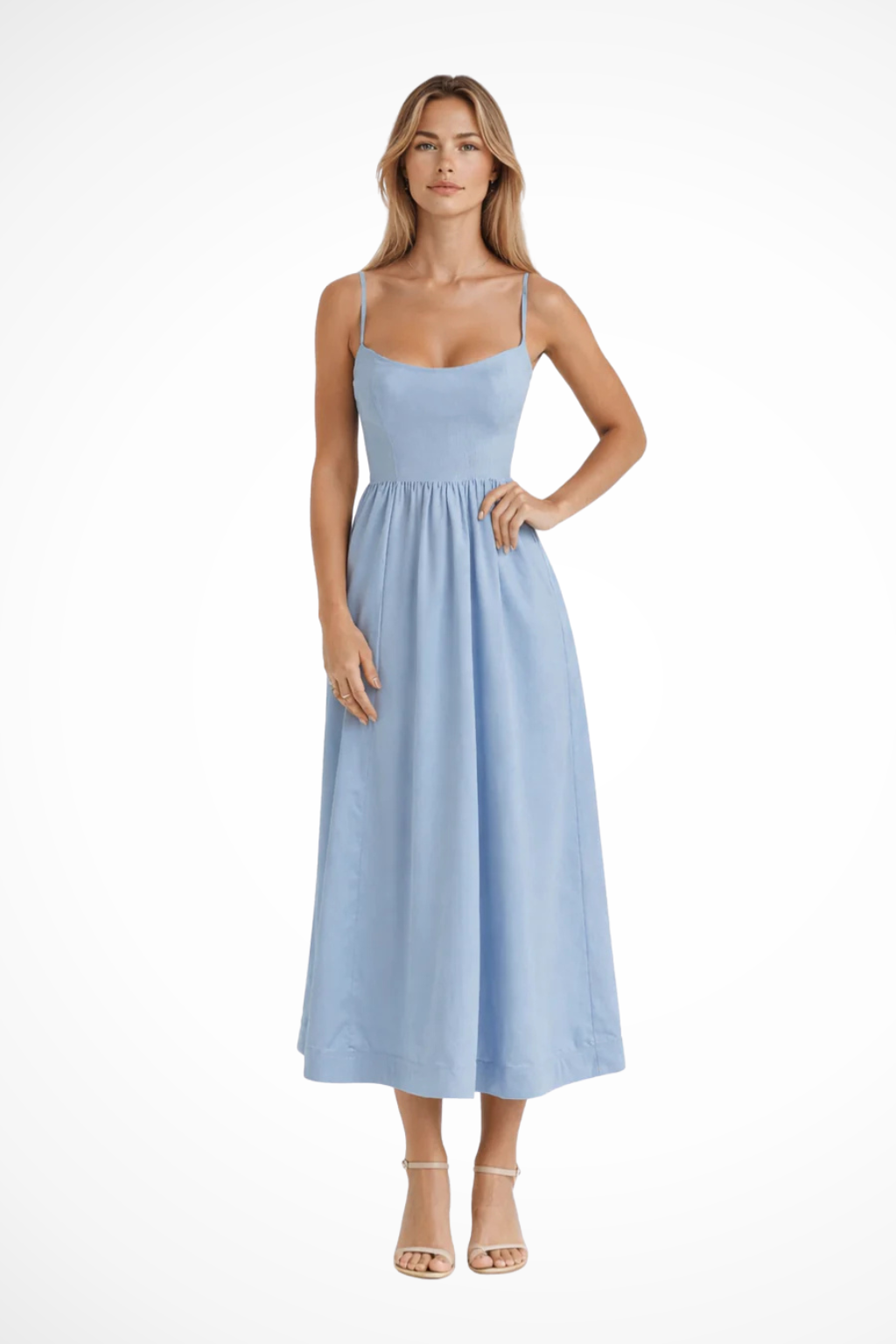 Women's Structured Midi Dress | A-Line Wedding Guest Attire