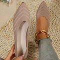Women's Synthetic Leather Flat Shoes | Comfortable Elegant Casual Footwear