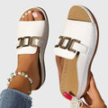 Women's Synthetic Open-Toe Sandals | Chic Comfortable Slip-On Footwear