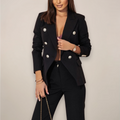 Women's Tailored Blazer Suit | Elegant Two-Piece Set for All Seasons