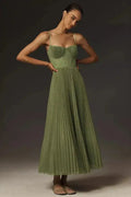 Lucienne | Women’s Flowing Pleated Dress With Delicate Straps