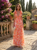 Ariana | Women’s Floral Sleeveless Maxi Dress With Flowing Skirt