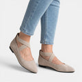 Elena | Chic Structured Black Ballet Flats