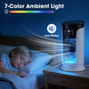 Portable London Lane Store 4-in-1 air cooler tower fan with humidifier, showing sleek design and adjustable vents for cooling and humidifying.