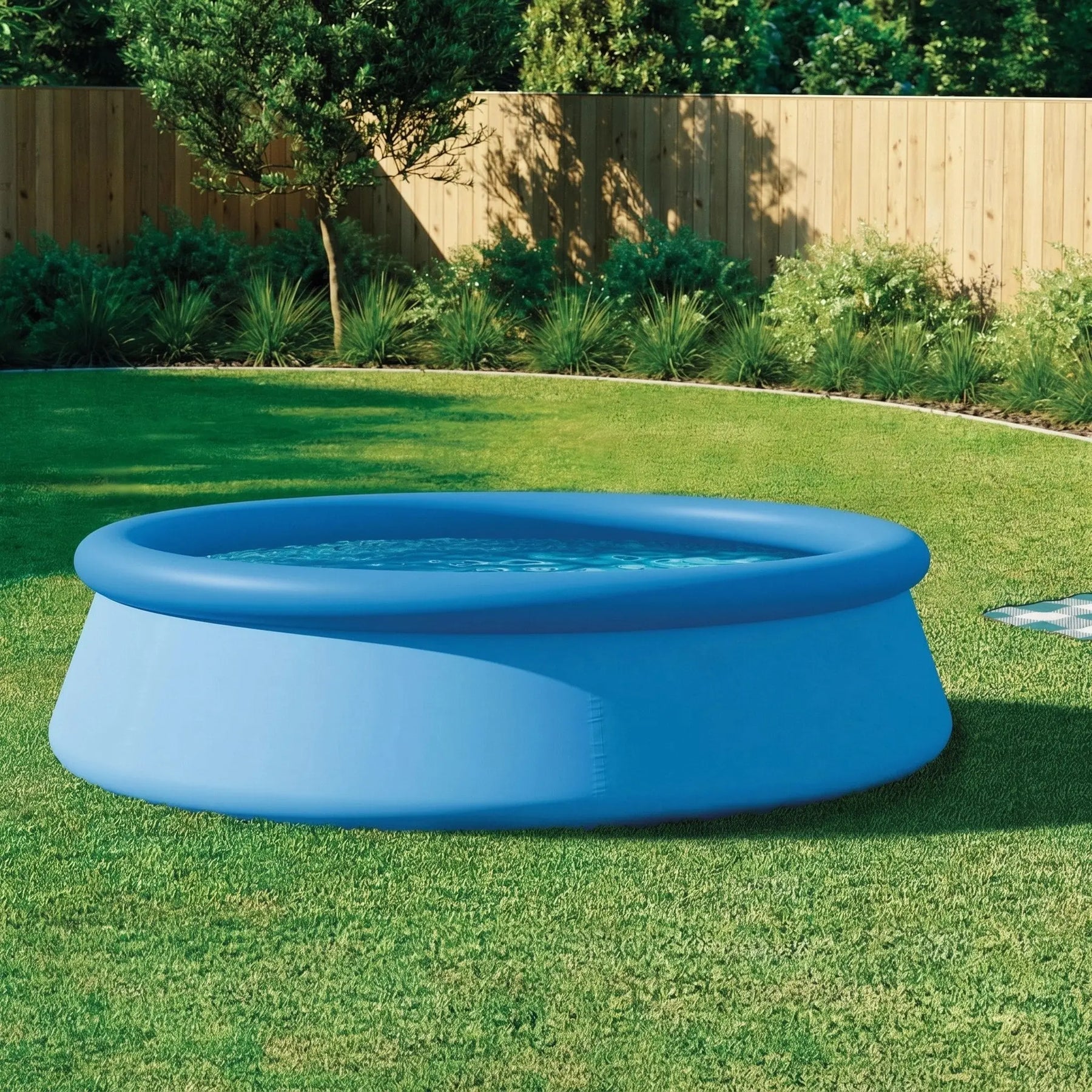 Rodable Pool Round Inflatable Easy Set Swimming Pool | Ø244 × 61 cm Garden Pool ...