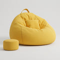 Large Bean Bag Sofa Chair - Linen Lounge Seat for Living Room & Bedroom
