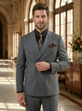 Men's Lightweight Check Pattern Three-Piece Suit | Elegant Tailored Formal Wedding Attire