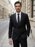 Men's Rayon Tuxedo Suit | Elegant Slim Fit 3-Piece Wedding Tuxedos