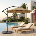 Patio Umbrella Replacement Canopy - Waterproof Oxford Parasol Cover for 6 & 8 Rib Frames