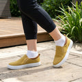 Women's Breathable Fabric Slip-On Sneakers | Stylish Comfortable Casual Footwear
