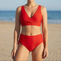 Women's Elegant High-Waisted Bikini | Flattering Adjustable Swimwear for Summer