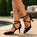 Women's Leather Sandals | Adjustable Elegant Comfort Heels