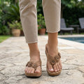Women's Leather Slip-On Sandals | Elegant Orthopedic Comfort Footwear