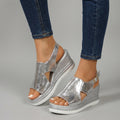 Women's Leather Wedge Sandals | Supportive Open-Toe Design for Summer