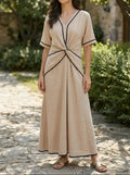 Women's Lightweight Striped Maxi Dress | Elegant Summer Style with Comfortable Fit