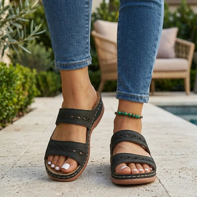 Womens Orthopedic Leather Sandals | Stylish Comfortable Summer Footwear 1