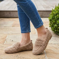 Women's Plush Fabric House Slippers | Ultra-Cozy Slip-On Moccasins for Everyday Comfort