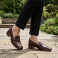 Women's Synthetic Slip-On Loafers | Comfortable Black Orthopedic Casual Shoes
