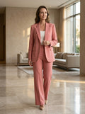 Women's Tailored Blazer and Trousers Suit | Elegant All-Season Two-Piece Set